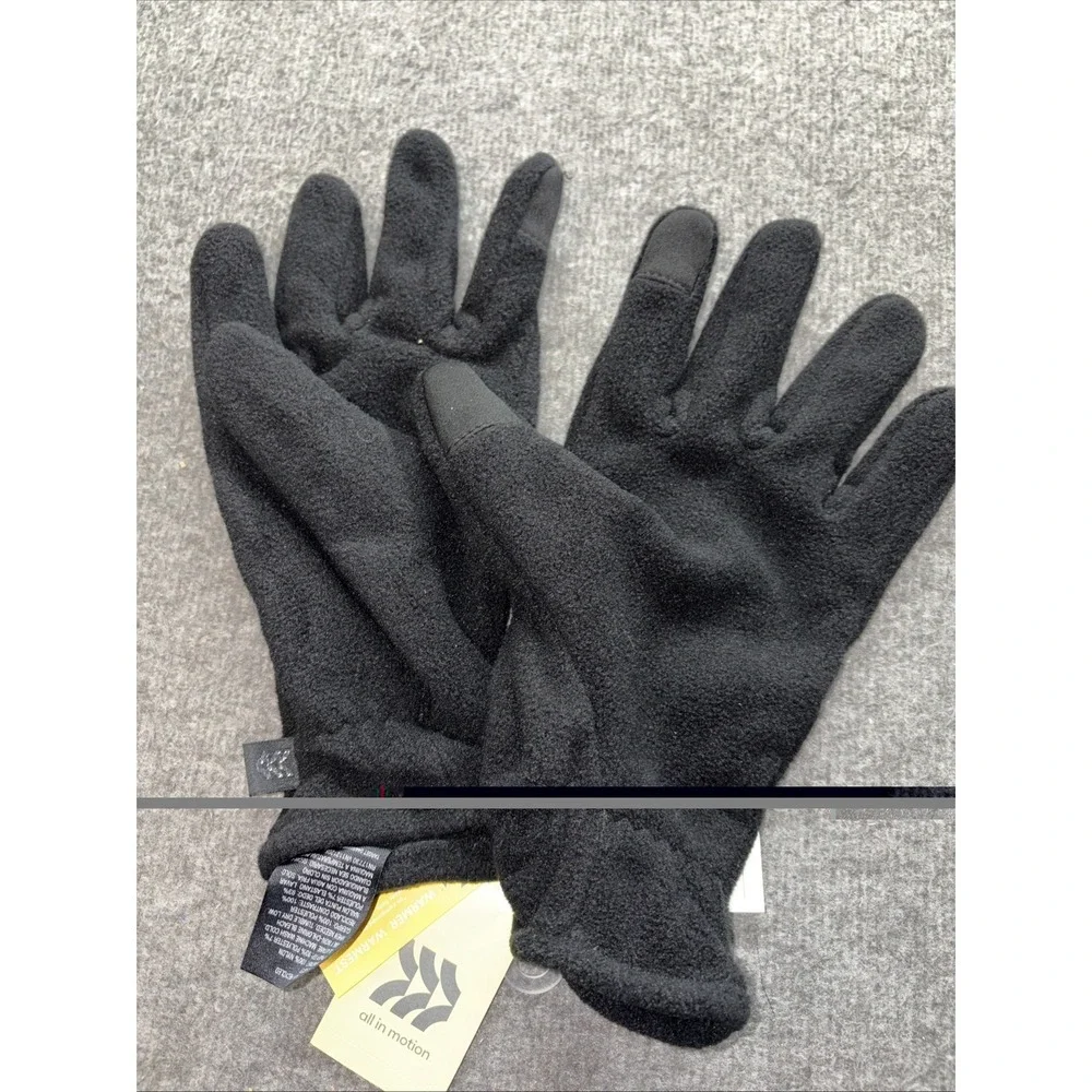 All‎ In Motion Men's Black Gloves Size M/L Warm Touchscreen Compatible